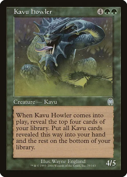 Kavu Howler, Magic card APC 79 — Apocalypse set