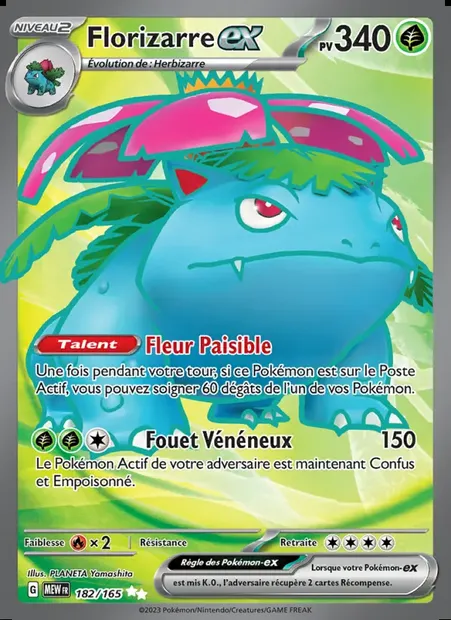 Florizarre-ex, carte Pokémon MEW 182 — extension 151