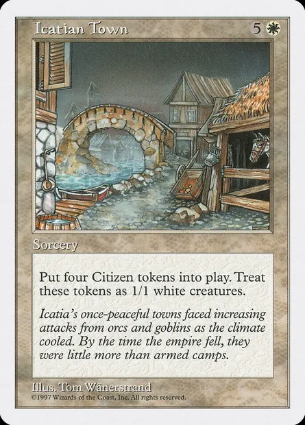 Icatian Town, Magic card 5ED 38 — Fifth Edition set