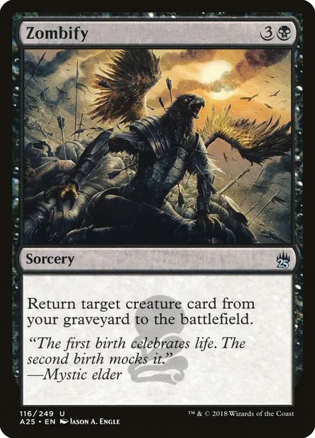 Zombify, Magic card A25 116 — Masters 25 set