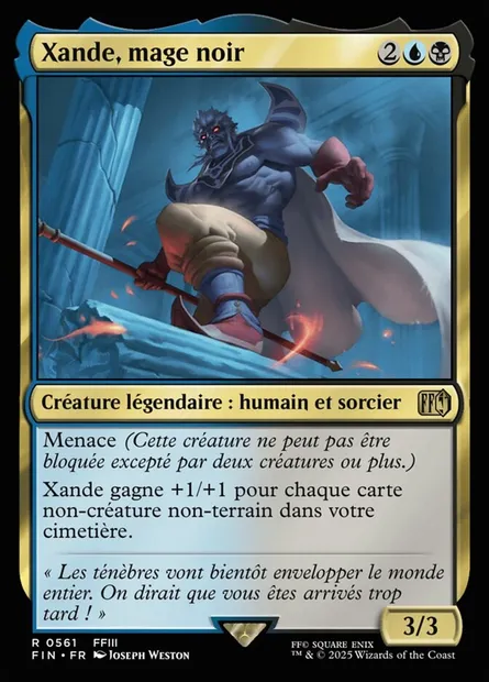 Xande, mage noir, carte Magic FIN 561 — extension Final Fantasy