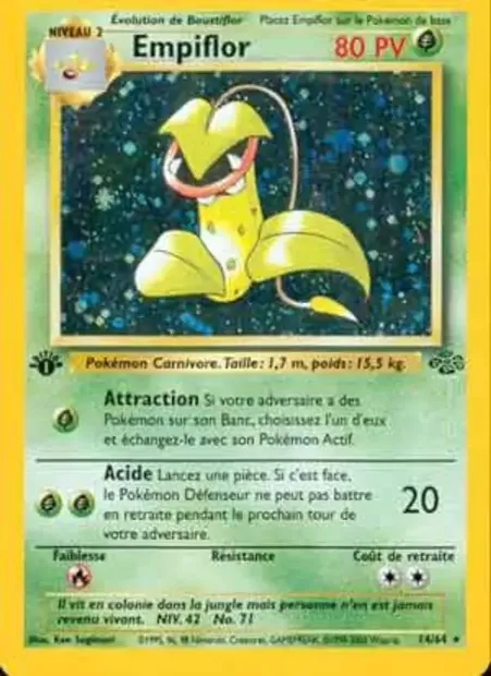 Empiflor, carte Pokémon JU 14 — extension Jungle