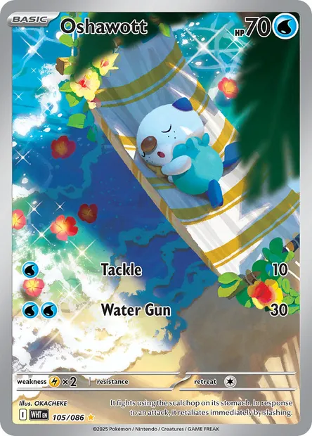 Oshawott, Pokémon card WHT 105 — White Flare set