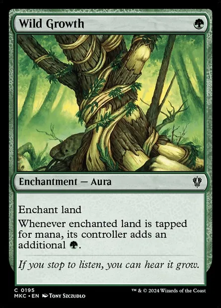 Wild Growth, Magic card MKC 195 — Murders at Karlov Manor Commander set