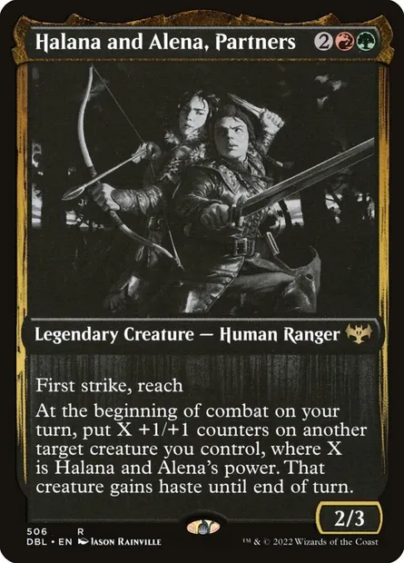 Halana and Alena, Partners, Magic card DBL 506 — Innistrad: Double Feature set