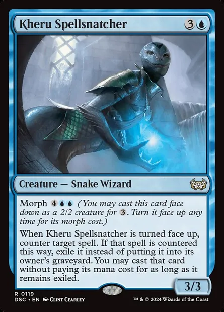 Kheru Spellsnatcher, Magic card DSC 119 — Duskmourn: House of Horror Commander set