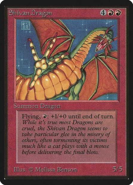 Shivan Dragon, Magic card LEB 175 — Limited Edition Beta set