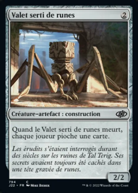 Valet serti de runes, carte Magic J22 794 — extension Jumpstart 2022