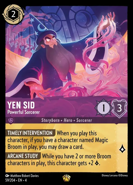 Yen Sid - Powerful Sorcerer, Disney Lorcana card CH4-059 — Ursula's Return set