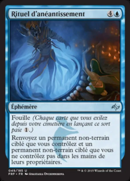 Rituel d'anéantissement, carte Magic FRF 49 — extension Destin reforgé
