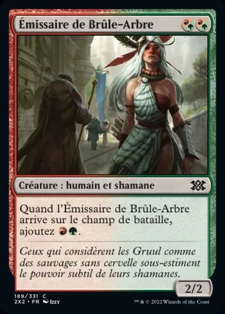 Émissaire de Brûle-Arbre, carte Magic 2X2 189 — extension Double Masters 2022