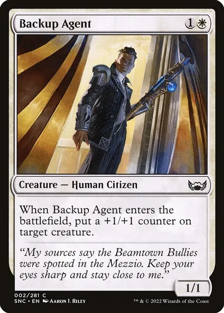 Backup Agent, Magic card SNC 2 — Streets of New Capenna set