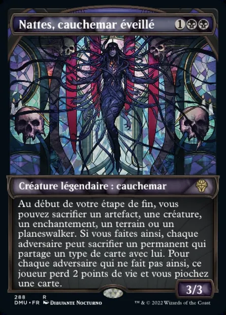 Nattes, cauchemar éveillé, carte Magic DMU 288 — extension Dominaria Uni