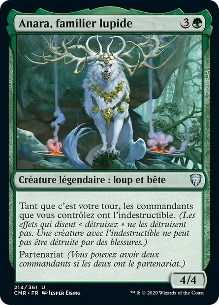 Anara, familier lupide, carte Magic CMR 214 — extension Commander Legends