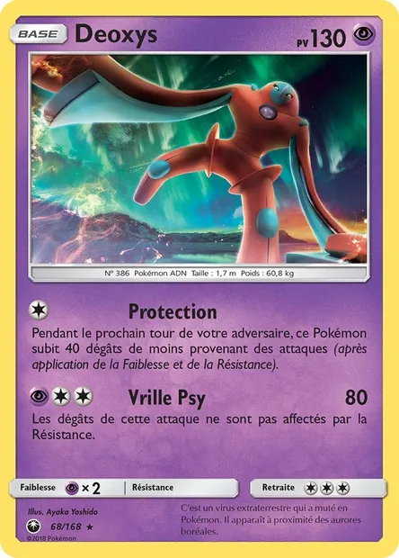 Deoxys, carte Pokémon CES 68 — extension Tempête Céleste