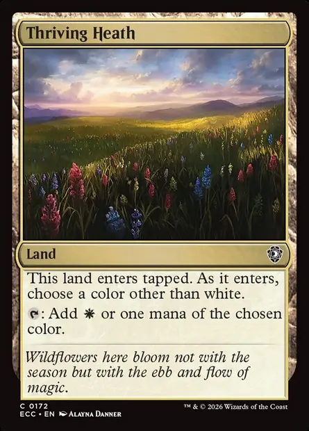 Thriving Heath, Magic card ECC 172 — Lorwyn Eclipsed Commander set