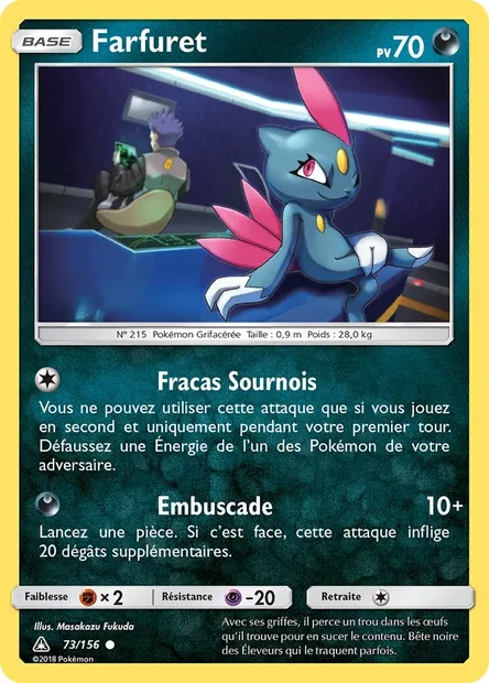 Farfuret, carte Pokémon UPR 73 — extension Ultra-Prisme