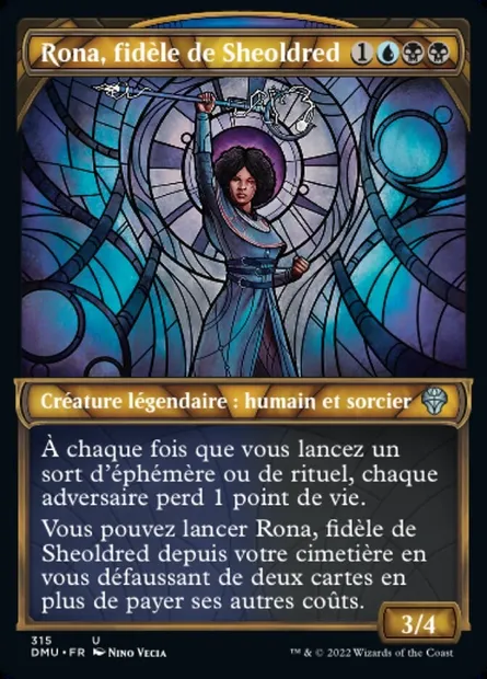 Rona, fidèle de Sheoldred, carte Magic DMU 315 — extension Dominaria Uni