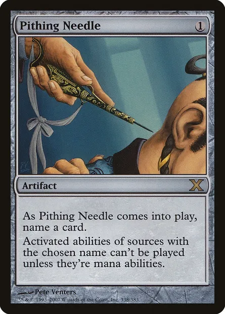 Pithing Needle, Magic card 10E 338 — Tenth Edition set