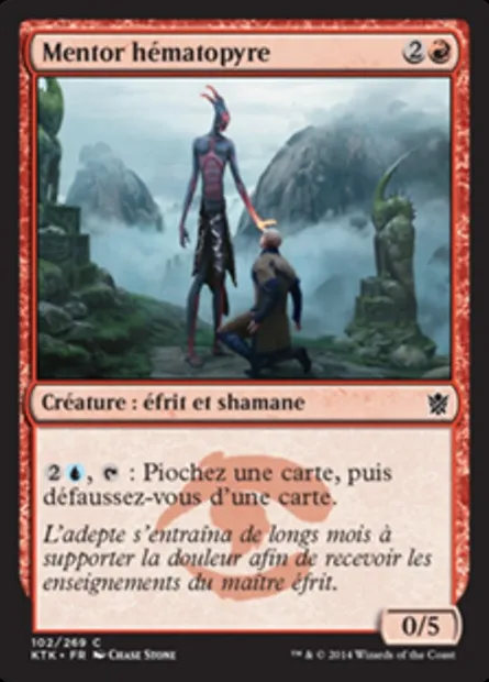 Mentor hématopyre, carte Magic KTK 102 — extension Les Khans de Tarkir