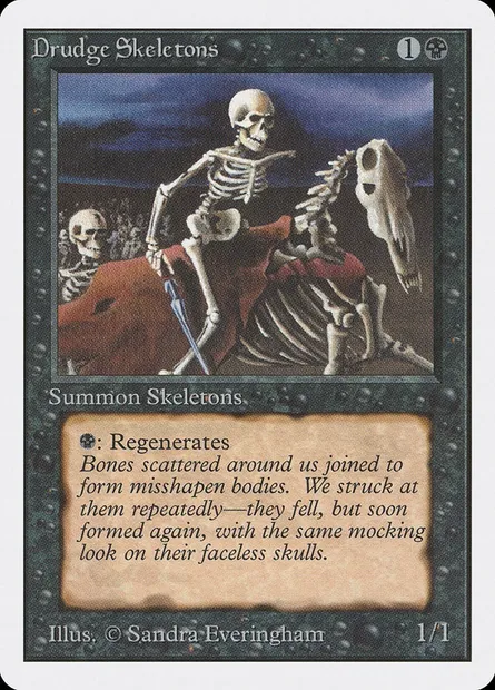 Squelettes serviles, carte Magic 2ED 107 — extension Unlimited Edition