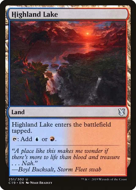 Highland Lake, Magic card C19 251 — Commander 2019 set