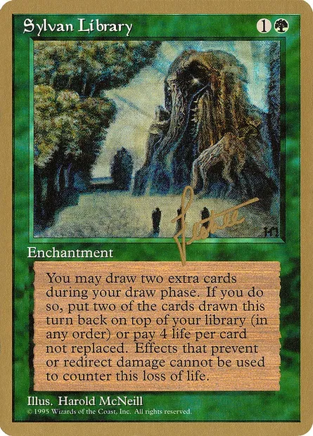 Sylvan Library, Magic card PTC bl273 — Pro Tour Collector Set set