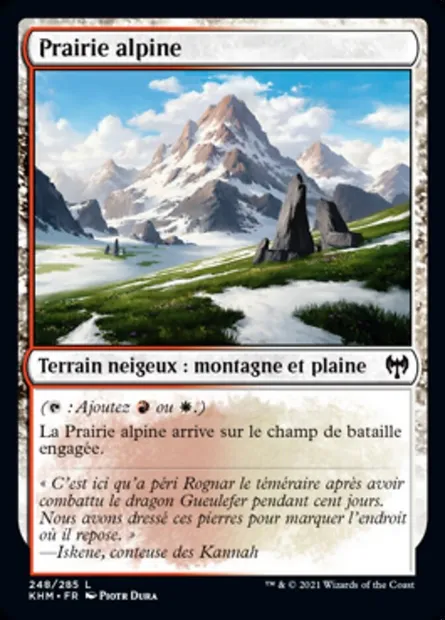 Prairie alpine, carte Magic KHM 248 — extension Kaldheim