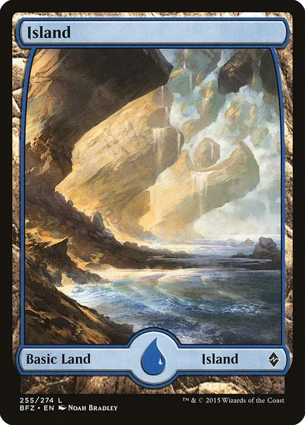 Island, Magic card BFZ 255 — Battle for Zendikar set