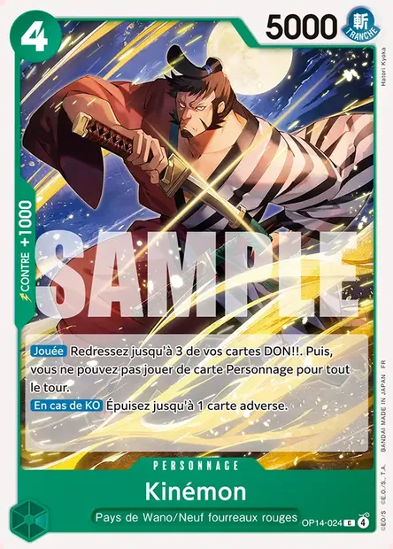 Kinémon, carte One Piece OP14-024 — extension LES SEPT DE LA MER D'AZUR