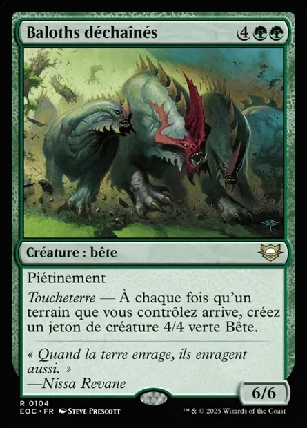 Baloths déchaînés, carte Magic EOC 104 — extension Edge of Eternities Commander