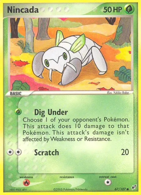 Nincada, Pokémon card DX 67 — Deoxys set