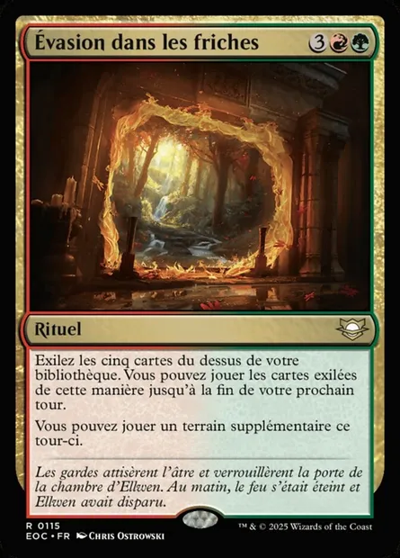Évasion dans les friches, carte Magic EOC 115 — extension Edge of Eternities Commander