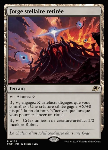 Forge stellaire retirée, carte Magic EOE 257 — extension Edge of Eternities