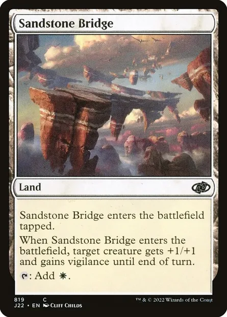 Sandstone Bridge, Magic card J22 819 — Jumpstart 2022 set