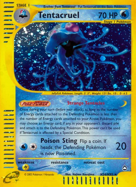 Tentacruel, Pokémon card AQ H26 — Aquapolis set
