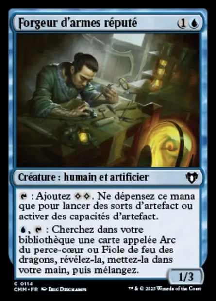 Forgeur d'armes réputé, carte Magic CMM 114 — extension Commander Masters