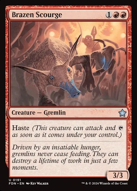 Brazen Scourge, Magic card FDN 191 — Foundations set