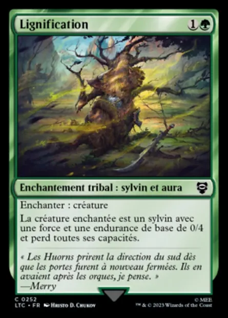 Lignification, carte Magic LTC 252 — extension Tales of Middle-earth Commander