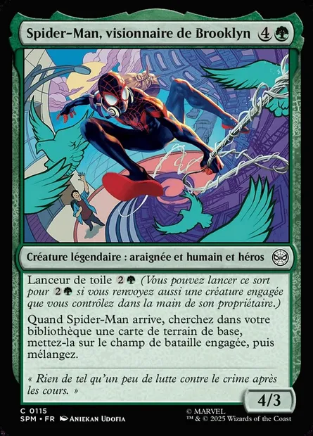 Spider-Man, visionnaire de Brooklyn, carte Magic SPM 115 — extension Marvel's Spider-Man