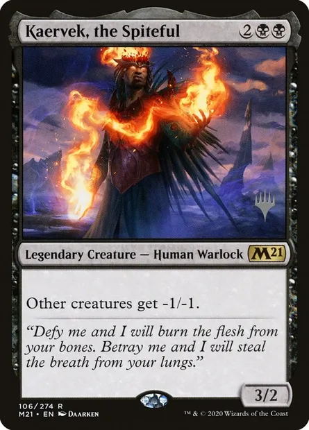 Kaervek, the Spiteful, Magic card PM21 106p — Core Set 2021 Promos set