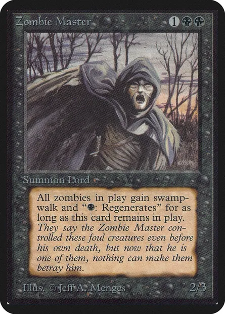 Zombie Master, Magic card LEA 137 — Limited Edition Alpha set