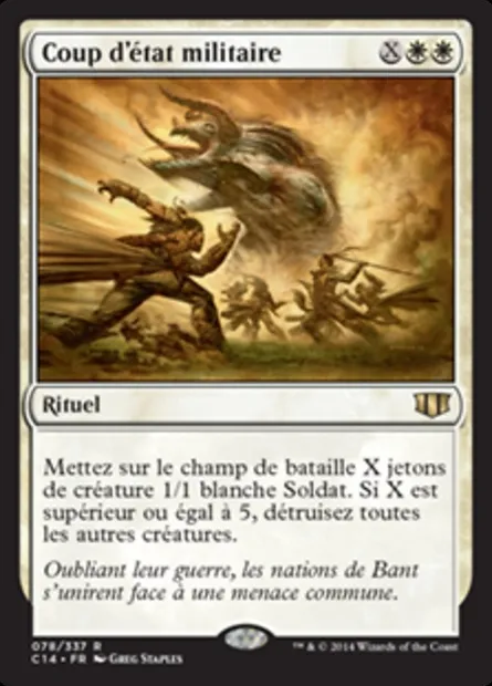 Coup d'état militaire, carte Magic C14 78 — extension Commander 2014
