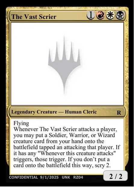 The Vast Scrier, carte Magic UNK RZ04u — extension Unknown Event