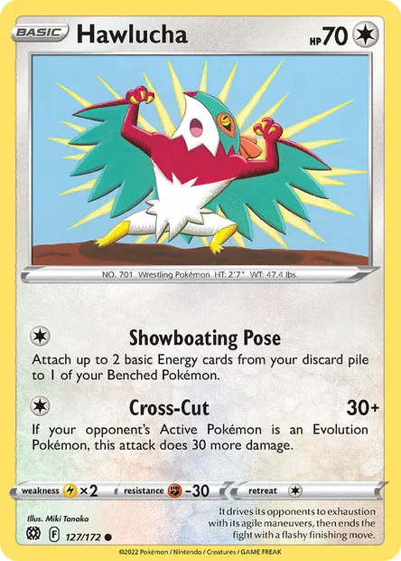 Hawlucha, Pokémon card BRS 127 — Brilliant Stars set