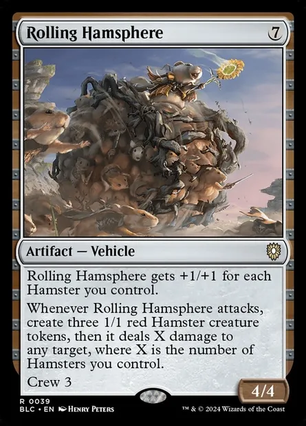 Rolling Hamsphere, Magic card BLC 39 — Bloomburrow Commander set
