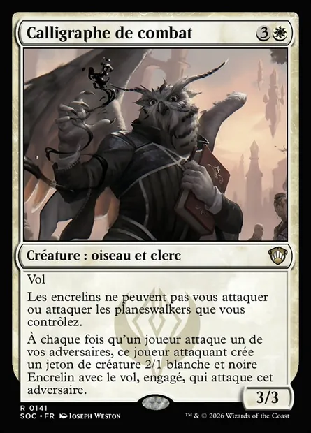 Calligraphe de combat, carte Magic SOC 141 — extension Secrets of Strixhaven Commander