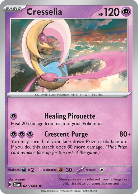 Cresselia, Pokémon card SFA 021 — Shrouded Fable set