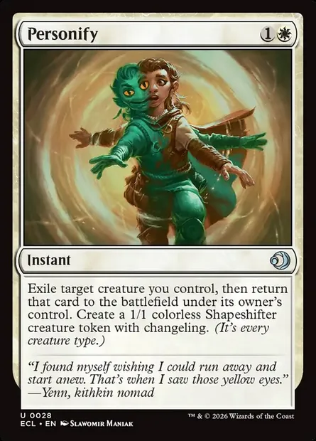 Personify, Magic card ECL 28 — Lorwyn Eclipsed set