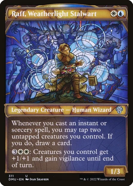 Raff, Weatherlight Stalwart, Magic card DMU 311 — Dominaria United set